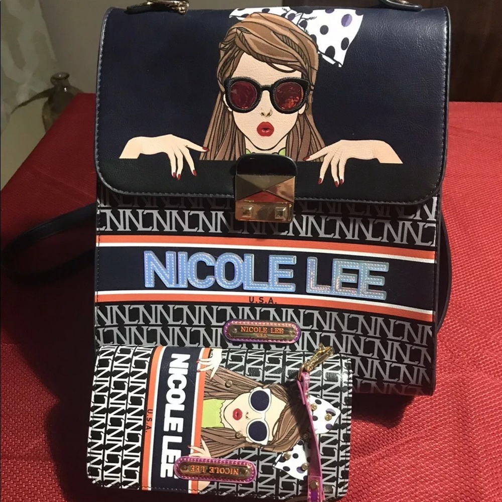NWT-Nicole Lee Backpack and Wallet